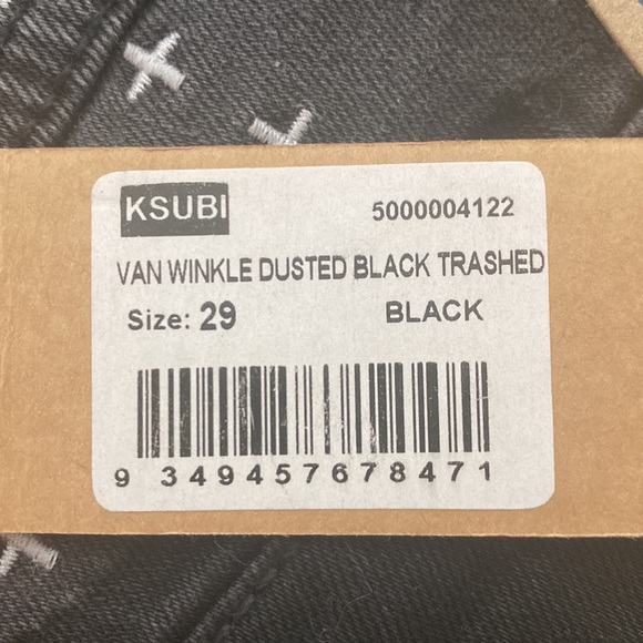 “KSUBI Van Winkle dusted black trashed” size 29 slim fit - Picture 7 of 7
